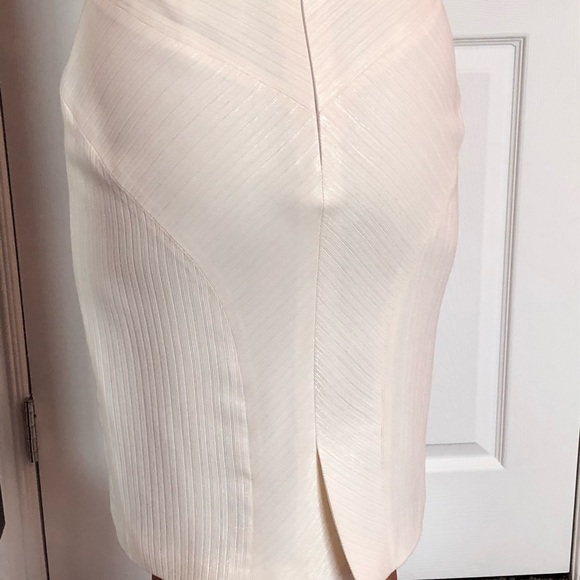 Versace white metallic skirt +leather belt size 42 - Picture 2 of 8